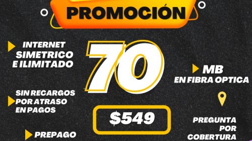 Internet de hasta 70Mbps